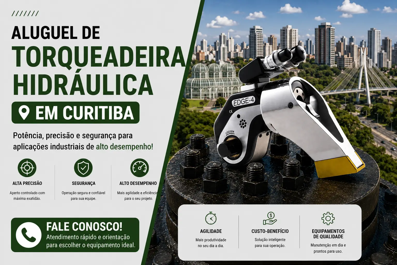 Aluguel de Torqueadeira Hidráulica em Curitiba